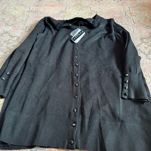 NWT Grace 2X black cardigan